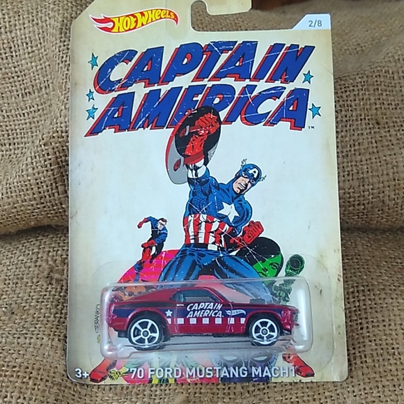 Hot Wheels Captain America 70 Mustang Mach I - Picture 2 of 6